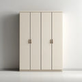 Kleiderschrank 4 Türen Cremeweiß 160 x 60 x 200 cm Spanplatte rechteckig