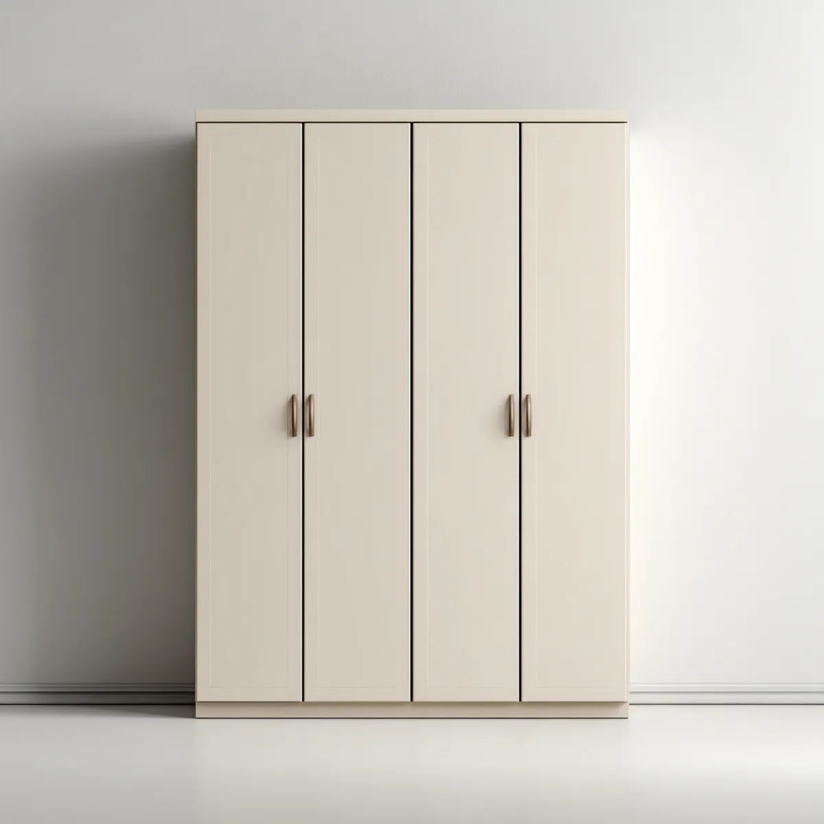 Kleiderschrank 4 Türen Cremeweiß 160 x 60 x 200 cm Spanplatte rechteckig