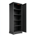 Kleiderschrank 1-türig Schwarz 60 x 40 x 180 cm MDF rechteckig mit 4 Einlegeböden