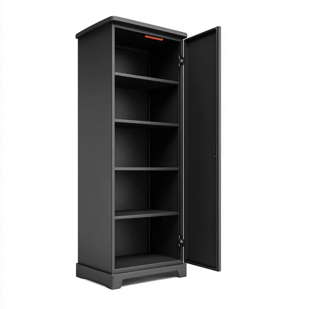 Kleiderschrank 1-türig Schwarz 60 x 40 x 180 cm MDF rechteckig mit 4 Einlegeböden