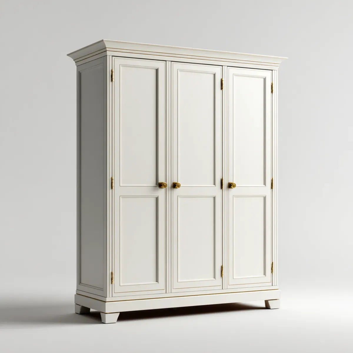 Drehtürenschrank Weiß 3 Türen 150 x 60 x 200 cm MDF rechteckig