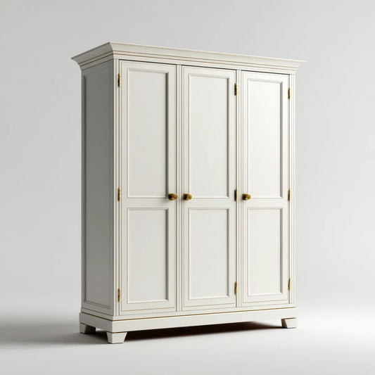 Drehtürenschrank Weiß 3 Türen 150 x 60 x 200 cm MDF rechteckig