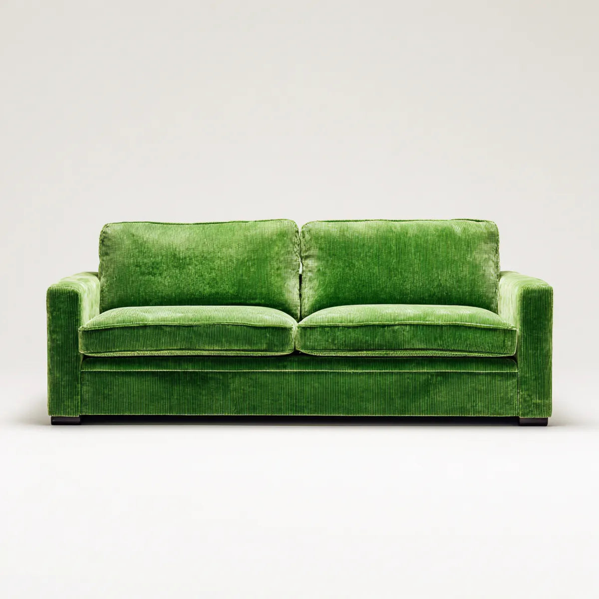 2-Sitzer Sofa Grün 170 x 88 x 85 cm Polyester-Cord Rechteckig