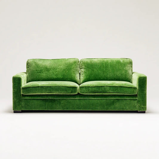 2-Sitzer Sofa Grün 170 x 88 x 85 cm Polyester-Cord Rechteckig