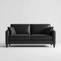 2-Sitzer Sofa Schwarz 170 x 85 x 85 cm mit PU-Kunstlederbezug Rechteckig