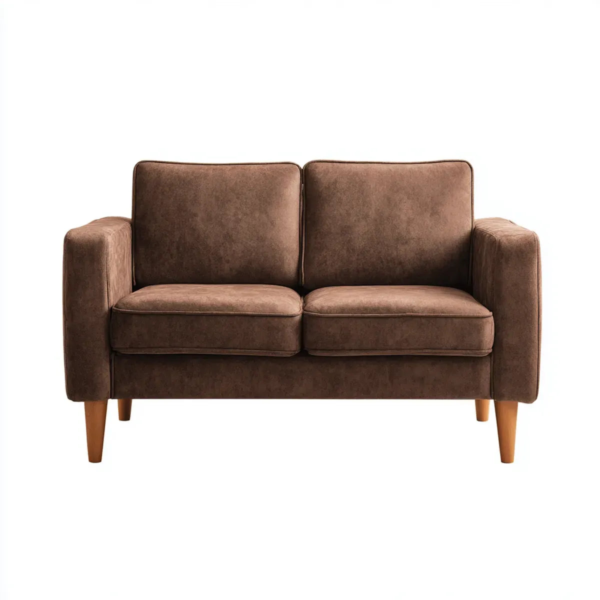 2-Sitzer Sofa Braun 140 x 82 x 85 cm Mikrofaser Polyester Rechteckig