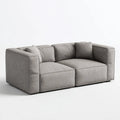 2-Sitzer Sofa Grau 180 x 95 x 75 cm Polyester Rechteckig